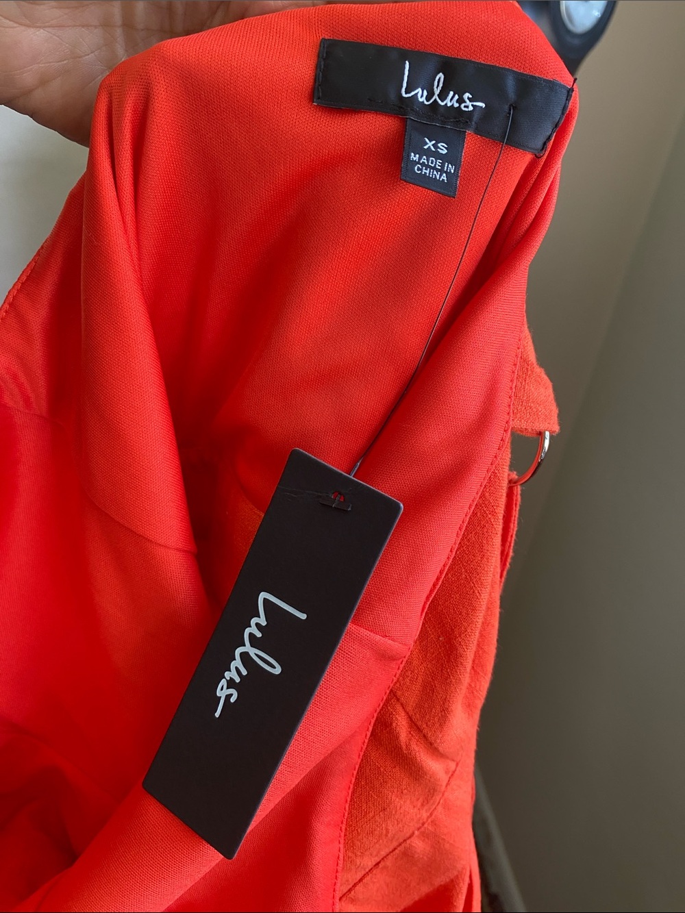 Lulu's Bright Orange Button-Front Mini Dress NWTs - Picture 12 of 15
